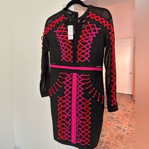 BEBE Lace Bandage Dress